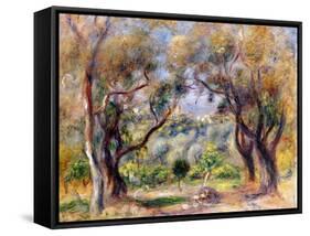 Landscape at Cagnes-Pierre-Auguste Renoir-Framed Stretched Canvas