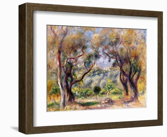 Landscape at Cagnes-Pierre-Auguste Renoir-Framed Giclee Print