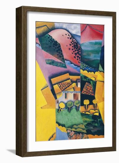 Landscape at Ceret, 1913-Juan Gris-Framed Giclee Print