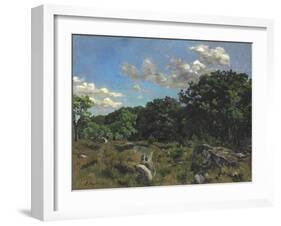 Landscape at Chailly, 1865-Jean Frederic Bazille-Framed Giclee Print