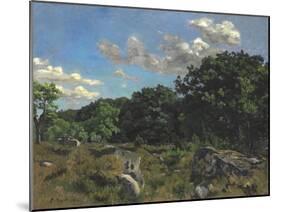 Landscape at Chailly, 1865-Jean Frederic Bazille-Mounted Giclee Print