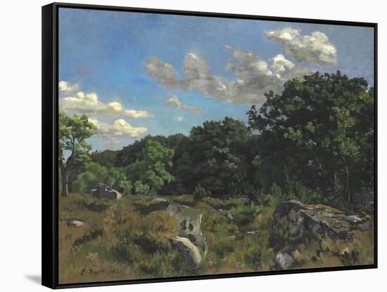 Landscape at Chailly, 1865-Jean Frederic Bazille-Framed Stretched Canvas