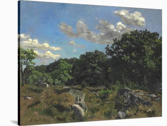 Landscape at Chailly, 1865-Jean Frederic Bazille-Stretched Canvas
