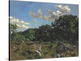 Landscape at Chailly, 1865-Jean Frederic Bazille-Stretched Canvas