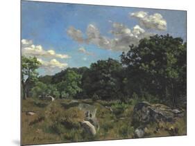 Landscape at Chailly, 1865-Jean Frederic Bazille-Mounted Giclee Print