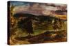 Landscape at Champrosay-Eugene Delacroix-Stretched Canvas