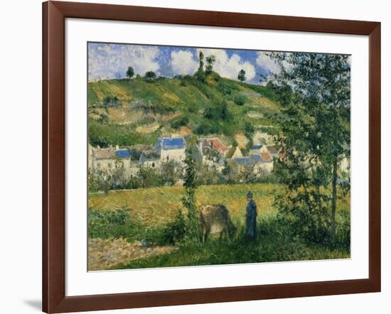 Landscape at Chaponval, 1880-Camille Pissarro-Framed Giclee Print