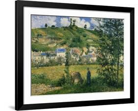 Landscape at Chaponval, 1880-Camille Pissarro-Framed Giclee Print