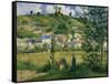 Landscape at Chaponval, 1880-Camille Pissarro-Framed Stretched Canvas