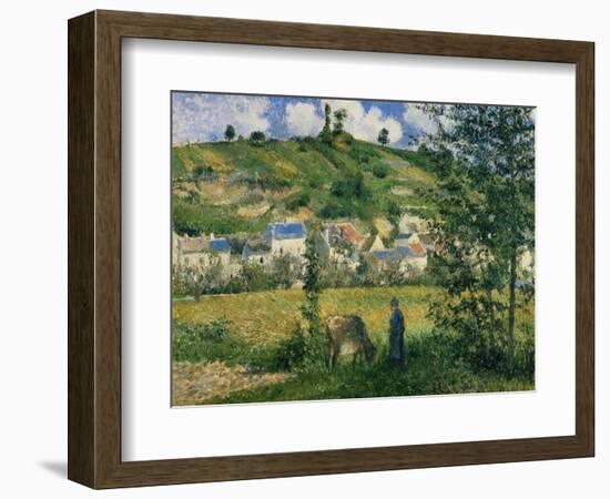 Landscape at Chaponval, 1880-Camille Pissarro-Framed Giclee Print