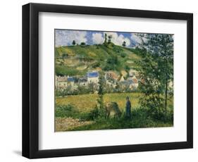 Landscape at Chaponval, 1880-Camille Pissarro-Framed Giclee Print