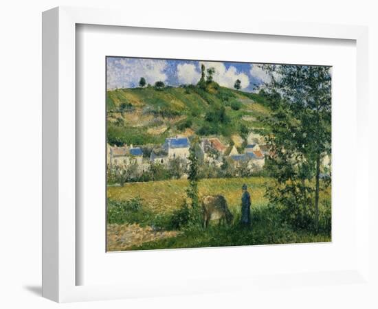 Landscape at Chaponval, 1880-Camille Pissarro-Framed Giclee Print