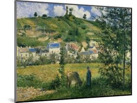 Landscape at Chaponval, 1880-Camille Pissarro-Mounted Giclee Print