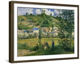 Landscape at Chaponval, 1880-Camille Pissarro-Framed Giclee Print