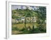 Landscape at Chaponval, 1880-Camille Pissarro-Framed Giclee Print