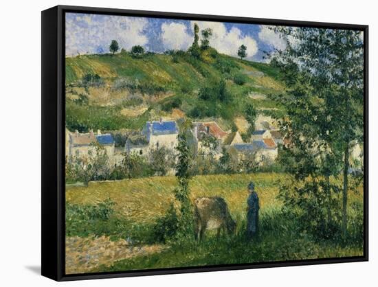 Landscape at Chaponval, 1880-Camille Pissarro-Framed Stretched Canvas