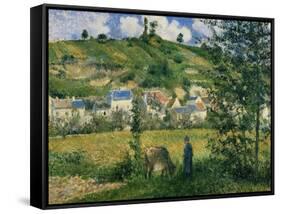 Landscape at Chaponval, 1880-Camille Pissarro-Framed Stretched Canvas