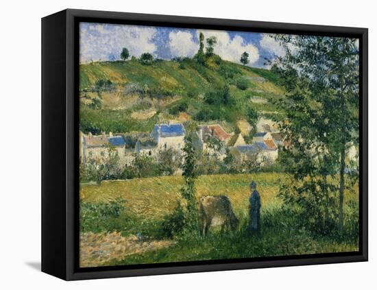 Landscape at Chaponval, 1880-Camille Pissarro-Framed Stretched Canvas