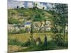 Landscape at Chaponval, 1880-Camille Pissarro-Mounted Giclee Print