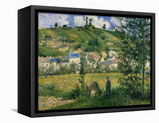 Landscape at Chaponval, 1880-Camille Pissarro-Framed Stretched Canvas