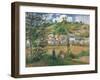 Landscape at Chaponval (Val d'Oise)-Camille Pissarro-Framed Art Print