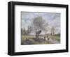 Landscape At Coubron-Jean-Baptiste-Camille Corot-Framed Art Print