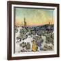 Landscape at Dusk (Saint Remy or Saint-Remy). Painting by Vincent Van Gogh (1853-1890), 1889. Oil O-Vincent van Gogh-Framed Giclee Print