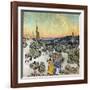 Landscape at Dusk (Saint Remy or Saint-Remy). Painting by Vincent Van Gogh (1853-1890), 1889. Oil O-Vincent van Gogh-Framed Giclee Print