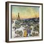 Landscape at Dusk (Saint Remy or Saint-Remy). Painting by Vincent Van Gogh (1853-1890), 1889. Oil O-Vincent van Gogh-Framed Giclee Print