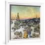 Landscape at Dusk (Saint Remy or Saint-Remy). Painting by Vincent Van Gogh (1853-1890), 1889. Oil O-Vincent van Gogh-Framed Giclee Print