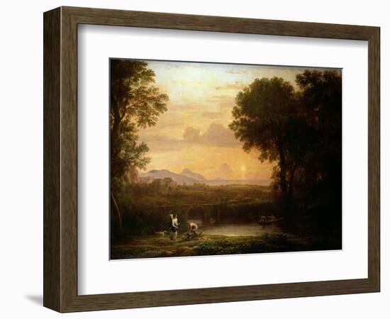 Landscape at Dusk-Claude Lorraine-Framed Giclee Print