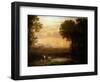 Landscape at Dusk-Claude Lorraine-Framed Giclee Print