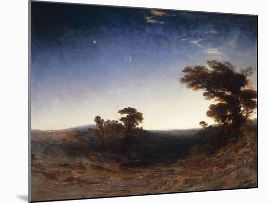 Landscape at Dusk-John Martin-Mounted Giclee Print