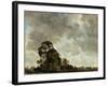 Landscape at Hampstead, Tree and Storm Clouds, C.1821 (Oil on Paper Laid Down on Panel)-John Constable-Framed Giclee Print