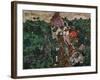 Landscape at Krumau, 1910-16-Egon Schiele-Framed Giclee Print