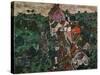 Landscape at Krumau, 1910-16-Egon Schiele-Stretched Canvas