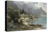 Landscape at Lake Kochelsee, Bavaria-Carl Prestel-Stretched Canvas