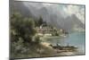 Landscape at Lake Kochelsee, Bavaria-Carl Prestel-Mounted Giclee Print