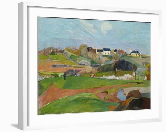 Landscape at Le Pouldu, 1890-Paul Gauguin-Framed Giclee Print