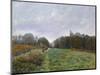 Landscape at Louveciennes, 1873-Alfred Sisley-Mounted Giclee Print