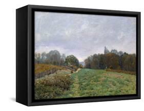 Landscape at Louveciennes, 1873-Alfred Sisley-Framed Stretched Canvas