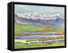 Landscape at Montana-Ferdinand Hodler-Framed Stretched Canvas