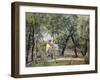 Landscape at Osny Near the Drinking Trough, 1883-Camille Pissarro-Framed Giclee Print