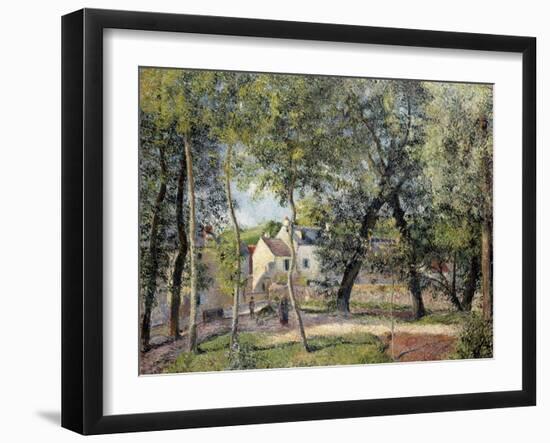 Landscape at Osny Near the Drinking Trough, 1883-Camille Pissarro-Framed Giclee Print