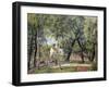 Landscape at Osny Near the Drinking Trough, 1883-Camille Pissarro-Framed Giclee Print