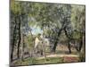 Landscape at Osny Near the Drinking Trough, 1883-Camille Pissarro-Mounted Giclee Print