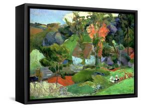 Landscape at Pont Aven, 1888-Paul Gauguin-Framed Stretched Canvas