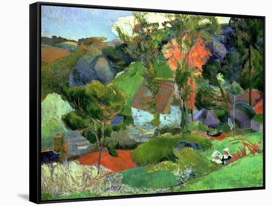 Landscape at Pont Aven, 1888-Paul Gauguin-Framed Stretched Canvas