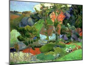 Landscape at Pont Aven, 1888-Paul Gauguin-Mounted Giclee Print