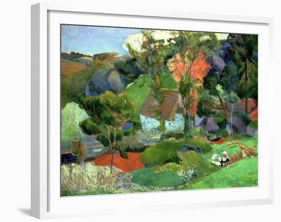 Landscape at Pont Aven, 1888-Paul Gauguin-Framed Giclee Print